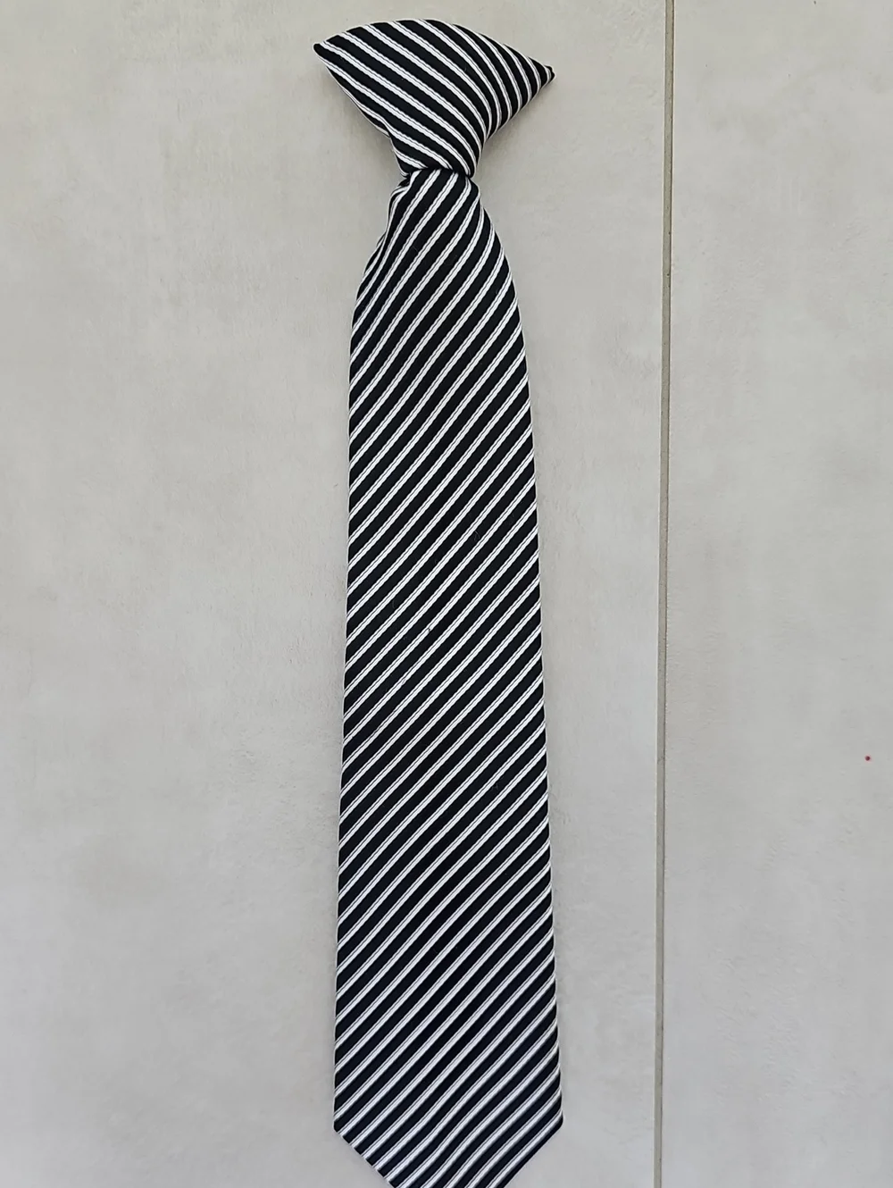Cherokee Black and White Striped Neck Tie Boys Sz M 8/10